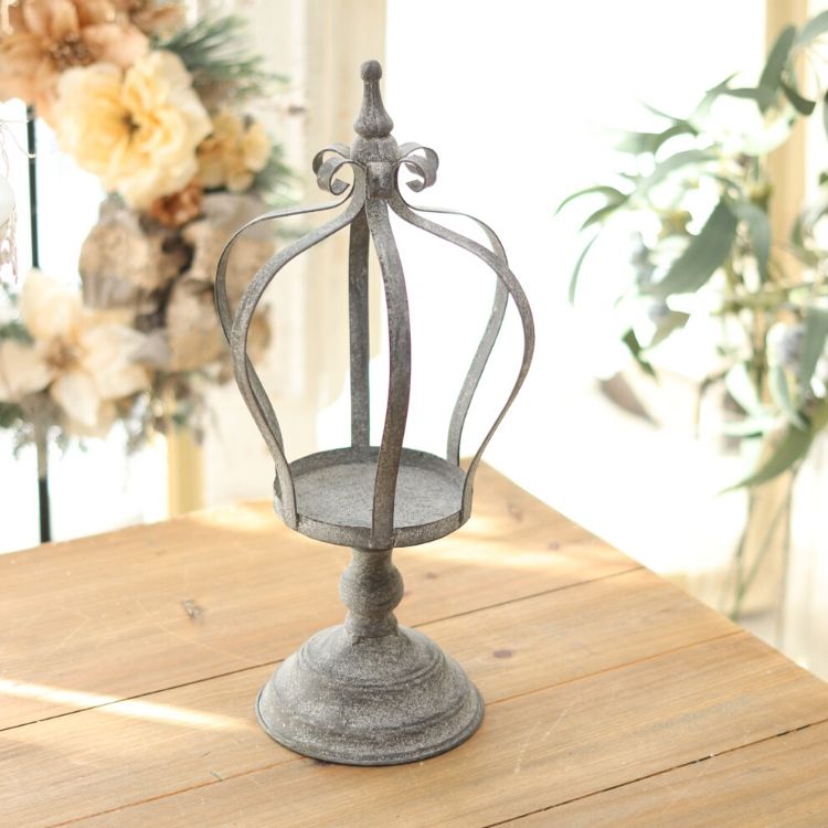 楽天市場 プランツケージ クラウン グレー ディスプレイトレイ アンティーク 雑貨 鳥かご インテリア雑貨 ガーデン雑貨 シャビーf16 5cm 高さ37cm アンティーク雑貨 Cheerful