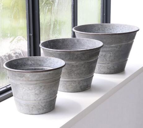【送料無料】植木鉢 フラワーポット 観葉植物 グリーン アンティーク おしゃれ 可愛い【コベントガーデン ノーマ・ラウンドポット 3点セット】9号+8号+7号