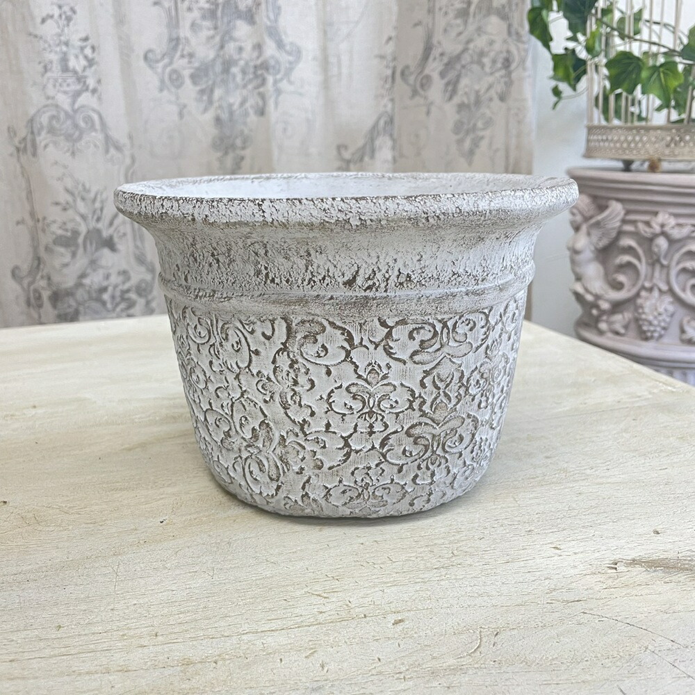 楽天市場】【送料無料】アンティーク風 雑貨 ブリキ缶 五号鉢 ブリキ