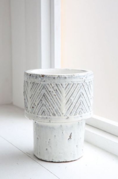 コベント・ガーデン 輪花コンポート 白 陶器製 26cm ヴィンテージ コベントガーデン/レーストップ・ミラーコンポート/KU-30 - 花材