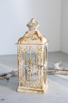 楽天市場】【送料無料】ウッドランタン シャビーホワイト