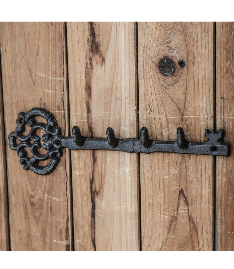 楽天市場】【安心サポート付】鍵型3連フック キャストアイアン製