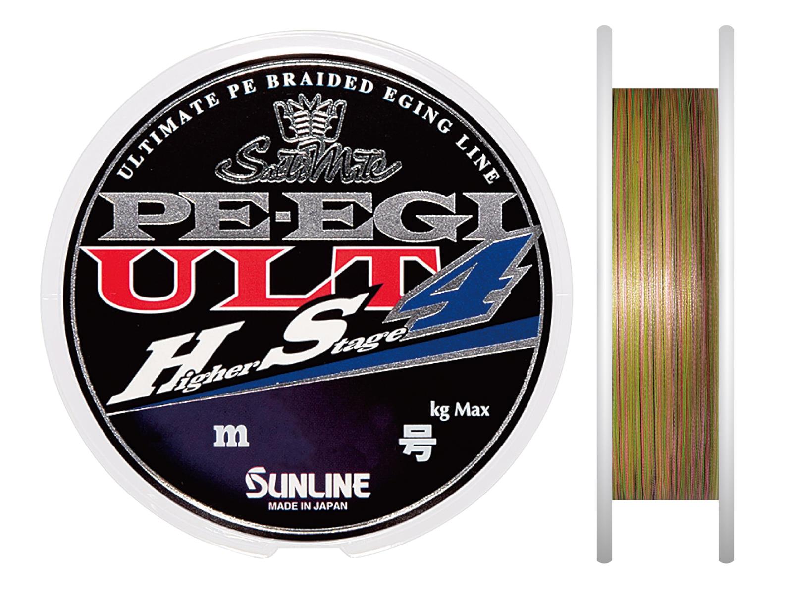 サンライン(SUNLINE) PEライン ソルティメイト PEエギ ULT HS4 180m 0.8号 6kg 4本 ホワイト・ピンク・ライトグリーン