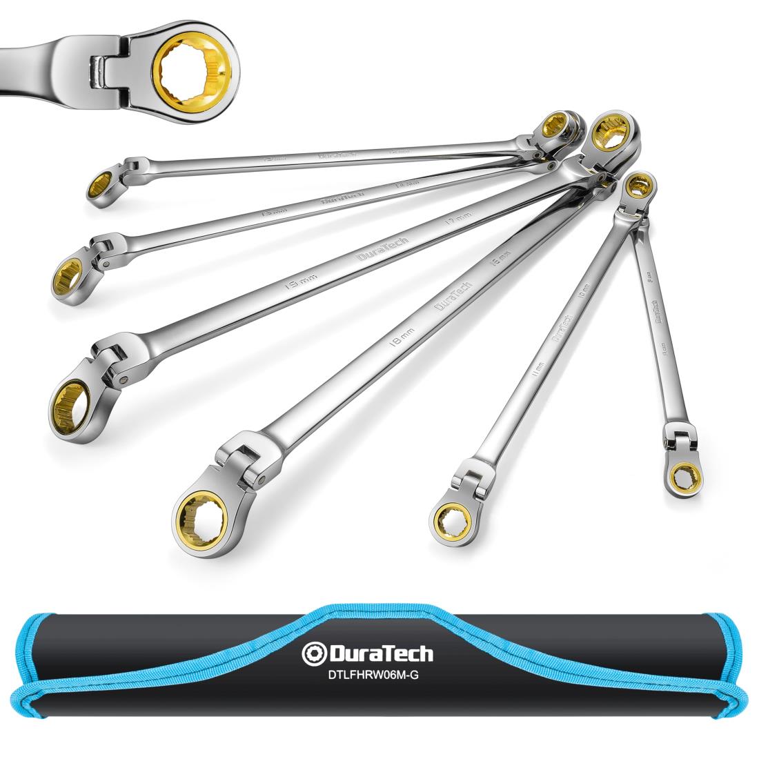 楽天市場】DURATECH メガネレンチセット アングルラチェットレンチ
