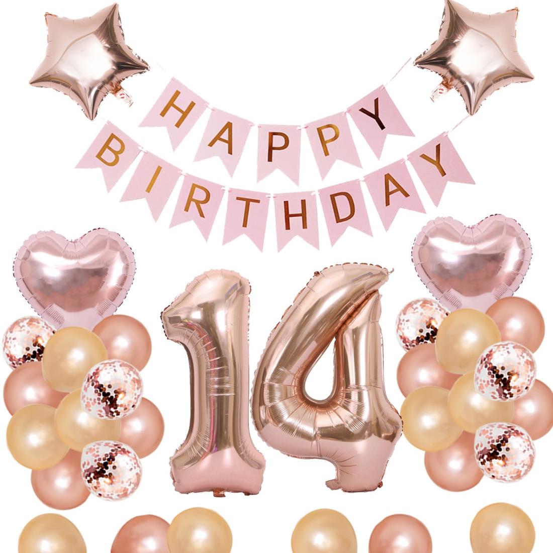 Happy Birthday♥ガーランド♪誕生祝い 楽天市場】15歳 誕生日 バルーン 風船 飾り付け セット 数字バルーン