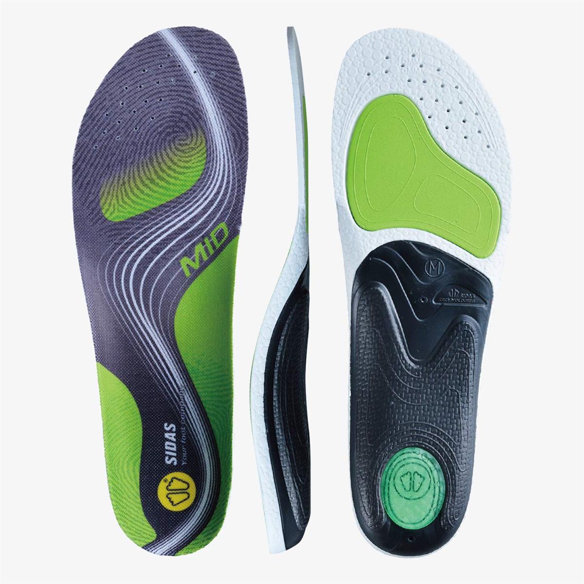 【SIDAS】シダス 3feet アクティブ MID JP M(25.0cm-26.5cm) 311898203 インソール 中敷き アーチサポート ランニング マラソン 衝撃吸収 推進力