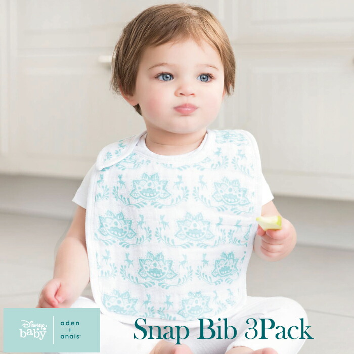 全国一律送料無料 エイデン アンド アネイ 日本正規品 クラシック スナップビブ 3枚入り Aden Anais ベビー スタイ よだれかけ 赤ちゃん 新生児 出産祝い ベビー用品 人気 おすすめ 夏 冬 お食事エプロン ディズニー Disney Qdtek Vn