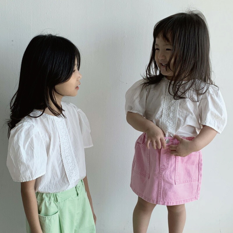 楽天市場 韓国子供服 レースブラウス Kids ネコポス可 韓国 こども服 赤ちゃん ベビー キッズ ジュニア 女の子 トップス ベビー キッズ Cheermomチアマム