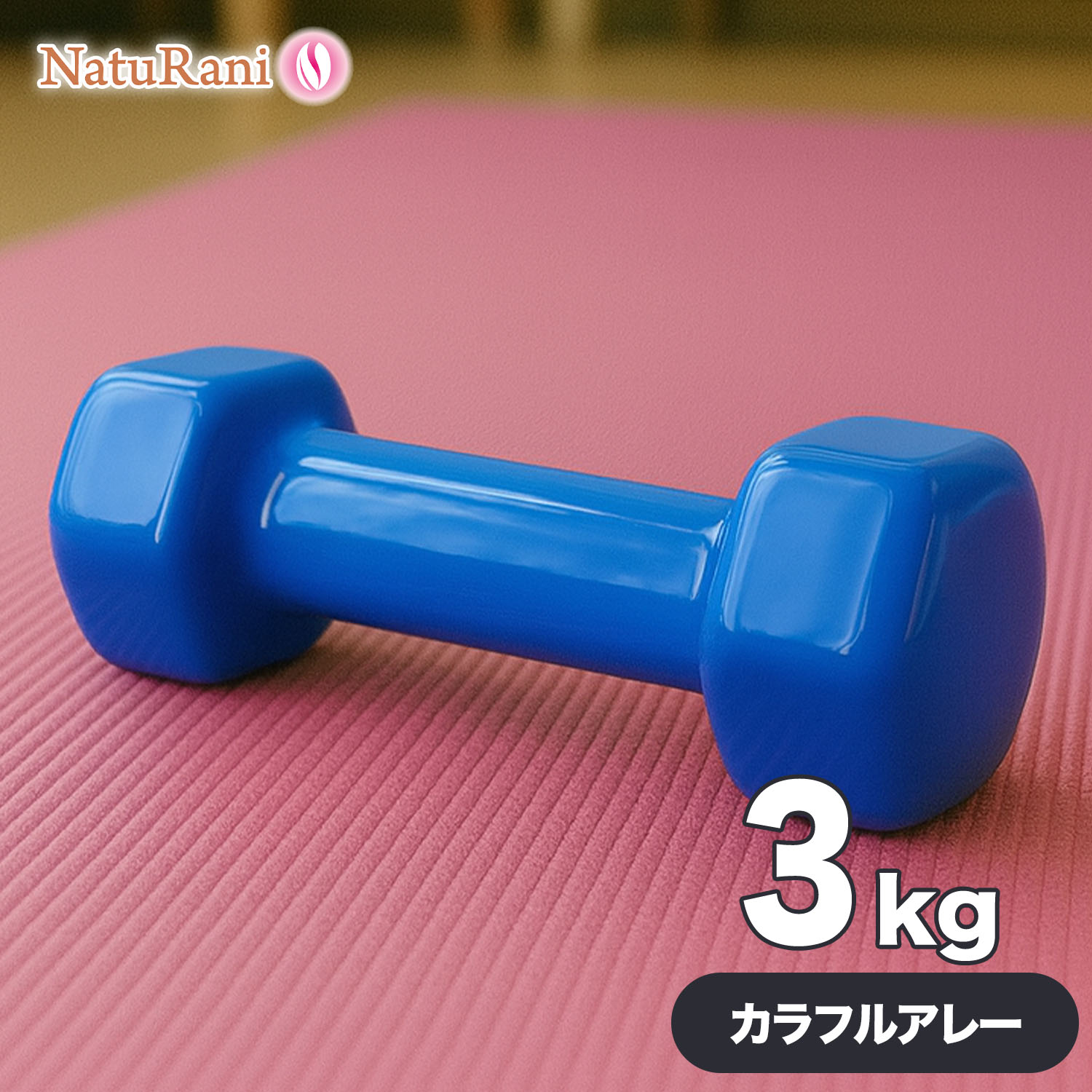 ダンベル 3kg カラフルアレー 筋トレ トレーニング 鉄アレイ エクササイズ フィットネス 自宅 家トレ ダイエット 運動 ダイエット器具 シェイプアップ 家庭 ホームジム 筋トレグッズ 二の腕 転がらない 美容 健康｜cheerスポーツ