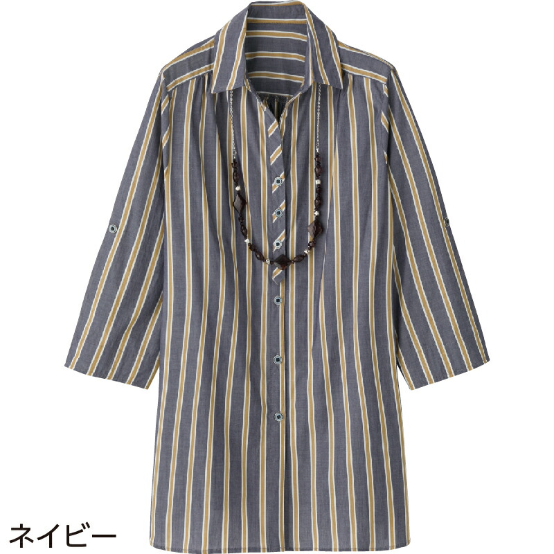 8分袖ネックレス付きブラウス レディース 春夏 全1色