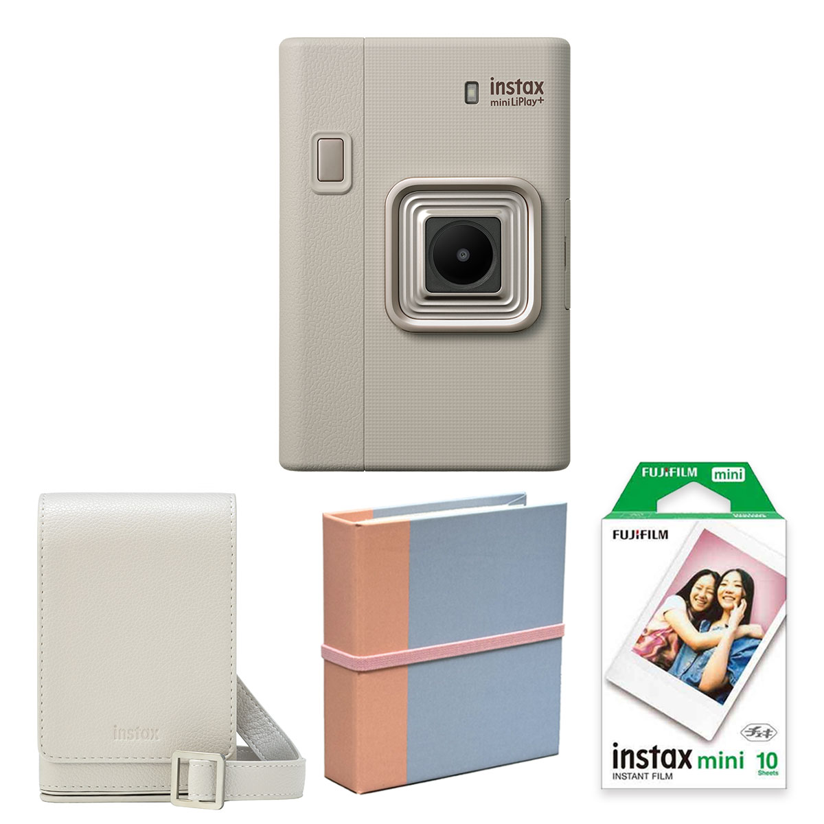 美品 INSTAX MINI LIPLAY プリンターセット　ベージュゴールド 楽天市場】チェキ instax mini liplay goldの通販