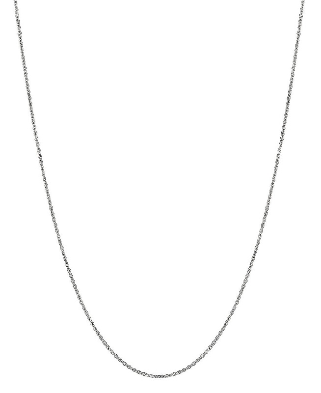 【送料無料】 10k ソリッド ホワイト ゴールド ケーブル チェーン ネックレス 41cm 45cm 50cm 1.1mm ダイヤモンド ジュエリー JOERODEO 【JACOB＆CO ジェイコブ アンド コー/Aqua Master アクアマスター/Joe Rodeo ジョーロデオ】