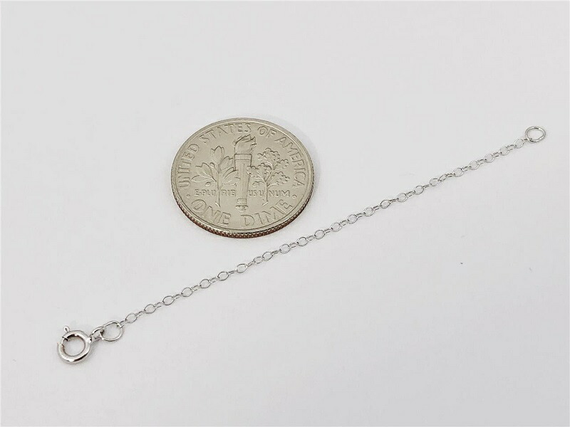 【楽天市場】【送料無料】 10k 6cm ソリッド ホワイト ゴールド ケーブル リンク チェーン ネックレス エクステンダー ダイヤモンド