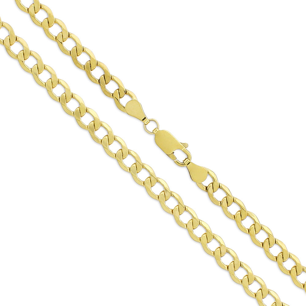 人気商品】 10k イエロー ゴールド 5mm ホロー フィガロ リンク ハイポリッシュ ネックレス チェーン 61-66cm ダイヤモンド  ジュエリー JOERODEO