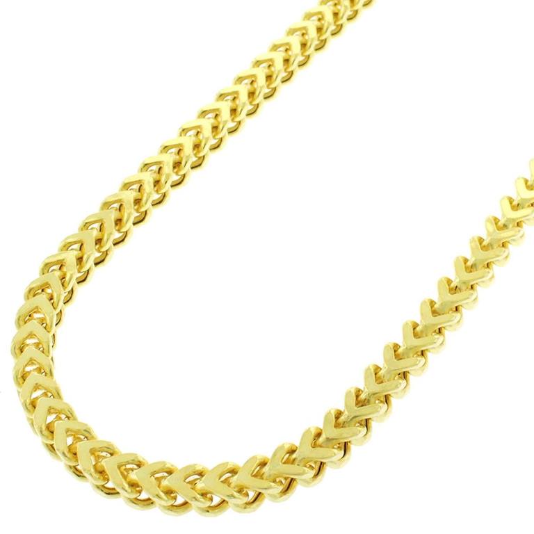 【送料無料】 10k イエロー ゴールド 3.5mm ホロー フランコ スクエア ボックス リンク ネックレス チェーン 61-96cm ダイヤモンド ジュエリー JOERODEO 【JACOB&CO ジェイコブ アンド コー/Aqua Master アクアマスター/Joe Rodeo ジョーロデオ正規品販売店】