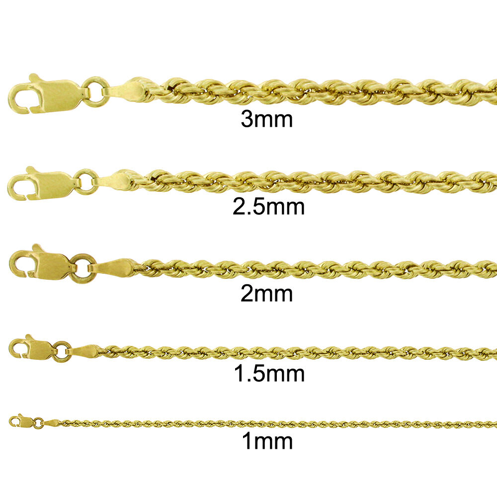 【送料無料】14k イエロー ゴールド メンズ レディース ソリッド ロープ ケーブル チェーン ネックレス mm-3 mm  41-76cmダイヤモンド ジュエリー JOERODEO 【JACOB＆CO ジェイコブ アンド コー/Aqua Master アクアマスター/Joe  Rodeo ジョーロデオ正規品販売 ...
