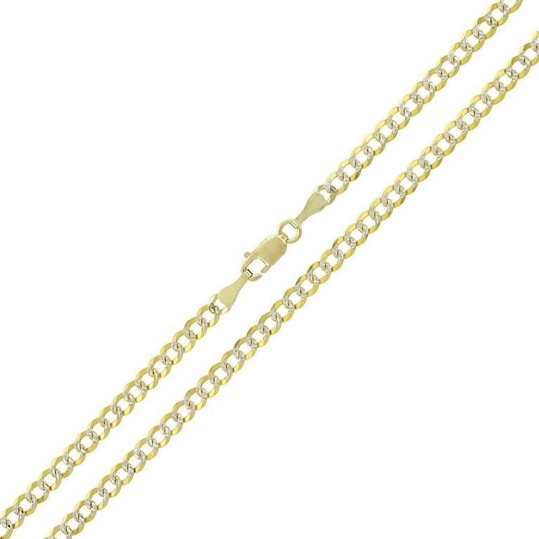 【送料無料】14K イエロー ゴールド 3mm キューバ カーブ リンク ダイヤモンド カット ツートン パヴェ ネックレス ダイヤモンド ジュエリー JOERODEO 【JACOB＆CO ジェイコブ アンド コー/Aqua Master アクアマスター/Joe Rodeo ジョーロデオ正規品販売店】｜チェルシー 店