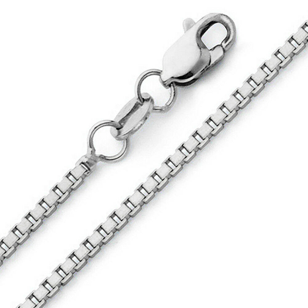 【送料無料】14K ホワイト ゴールド 1.5mm ボックス リンク スクエア ペンダント ネックレス チェーン 41-76cm ダイヤモンド ジュエリー JOERODEO 【JACOB＆CO ジェイコブ アンド コー/Aqua Master アクアマスター/Joe Rodeo ジョーロデオ正規品販売店】