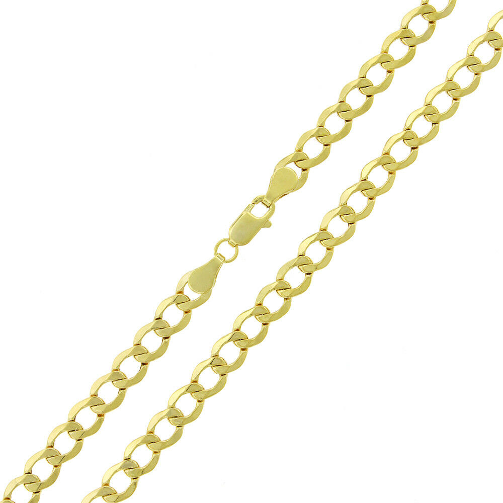 【送料無料】14K イエロー ゴールド 5.5mm ホロー キューバ カーブ リンク ネックレス チェーン 46-61cm ダイヤモンド ジュエリー JOERODEO 【JACOB＆CO ジェイコブ アンド コー/Aqua Master アクアマスター/Joe Rodeo ジョーロデオ正規品販売店】