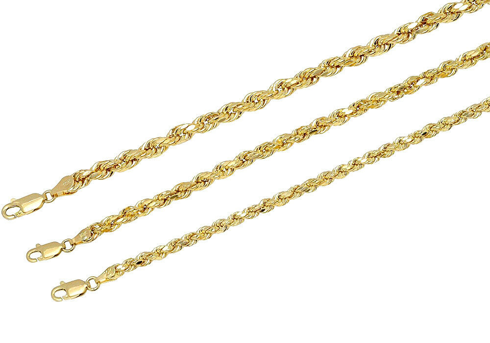 【送料無料】 10K ゴールド 3mm-5mm ダイヤモンドカット ロープチェーン ネックレス 41cm 46cm 51cm 56cm 61cm 67cm 72cm 77cm 82cm JOERODEO 【JACOB＆CO ジェイコブ アンド コー/Joe Rodeo ジョーロデオ/Techno by JPM テクノバイジェイピーエム正規品販売店】 80,834円