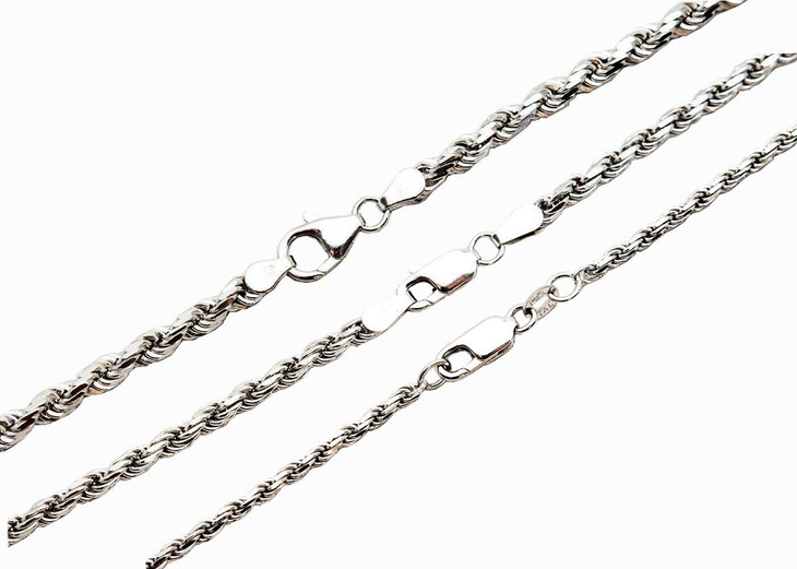 【貨物輸送無料】 14k 白いことゴールド 2.5粍-4粍 荷縄チェーン店 首飾り 41糎 46糎 51糎 56糎 61糎 67糎 72糎 77糎 92糎 JOERODEO 【JACOB＆CO ジェイコブ アンド コー/Joe Rodeo ジョーロデオ/Techno by JPM テクノバイジェイピーエム置き目品売りわたす店】