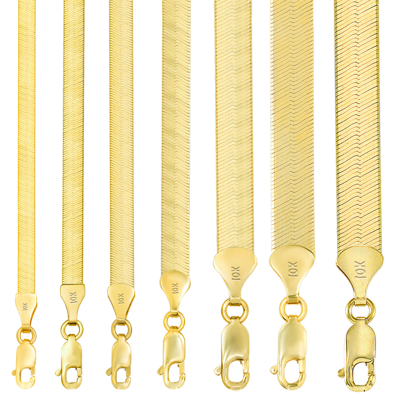 10K イエロー ゴールド ソリッド フラット 約3mm 約56cm ネックレス ロープ チェーン 送料無料10K イエロー ゴールド ソリッド フラット