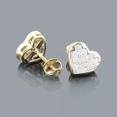 【貨物輸送無料】14K 14金 黄色ゴールド 姫御前撥ねのける 金剛石 ハート型 ピアス 0.64 シングル JOERODEO 【JACOB＆CO ジェイコブ アンド コー/Aqua Master アクアマスター/Joe Rodeo ジョーロデオ 定め事品売りわたす店】