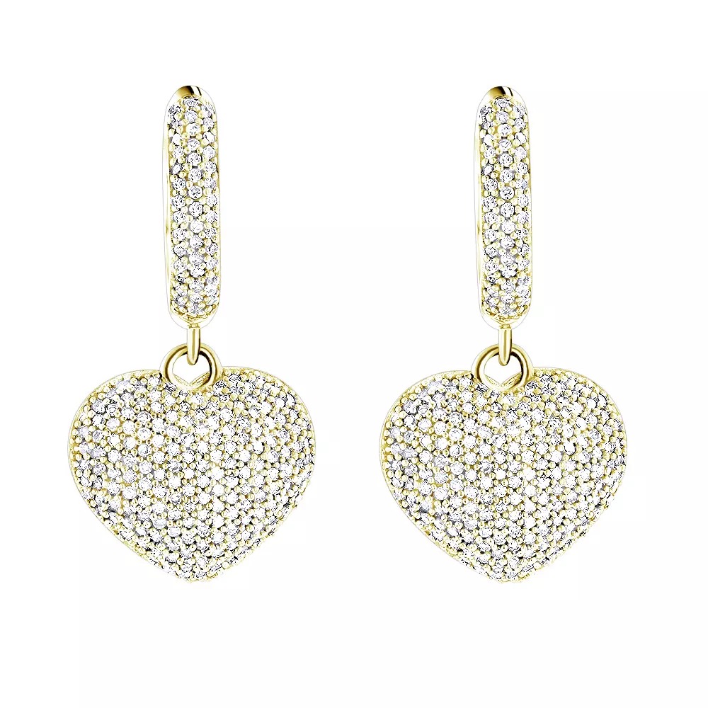 【送料無料】14K 14金 イエローゴールド ダングル ダイヤモンド ハート ピアス 1カラット シングル JOERODEO 【JACOB&CO ジェイコブ アンド コー/Aqua Master アクアマスター/Joe Rodeo ジョーロデオ 正規品販売店】|チェルシー 店
