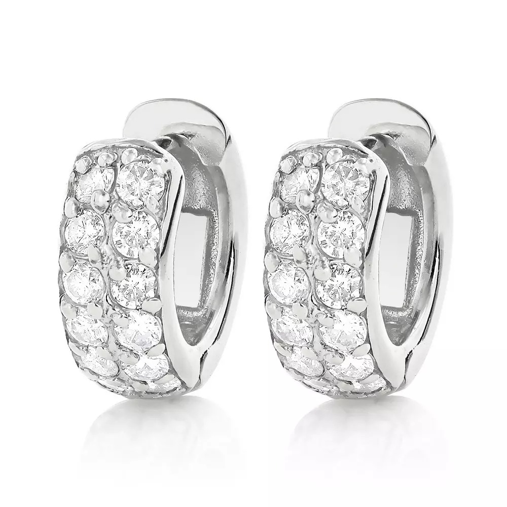 【送料無料】14K 14金 ホワイトゴールド ダイヤモンド フープ ピアス ダイヤモンド ハギー ピアス 1カラット シングル JOERODEO 【JACOB＆CO ジェイコブ アンド コー/Aqua Master アクアマスター/Joe Rodeo ジョーロデオ 正規品販売店】 443,567円