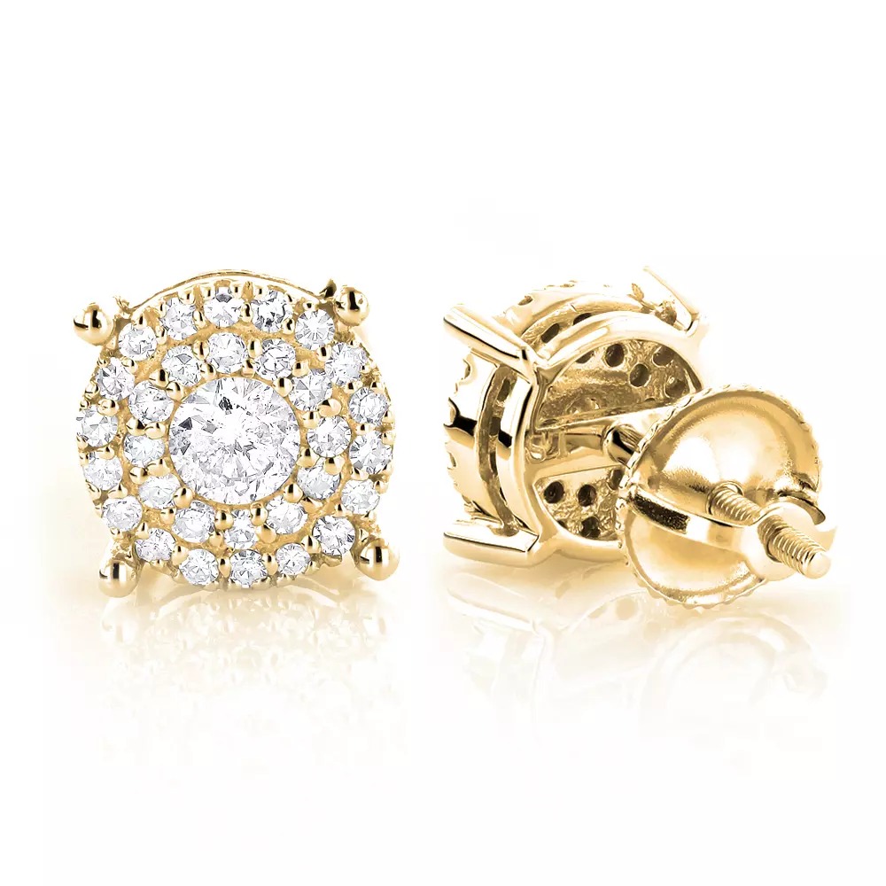 【貨物輸送無料】14K 14金 黄色ゴールド ラウンド 金剛石 スタッド ピアス 0.6 シングル JOERODEO 【JACOB＆CO ジェイコブ アンド コー/Aqua Master アクアマスター/Joe Rodeo ジョーロデオ 定まり品売りわたす店】