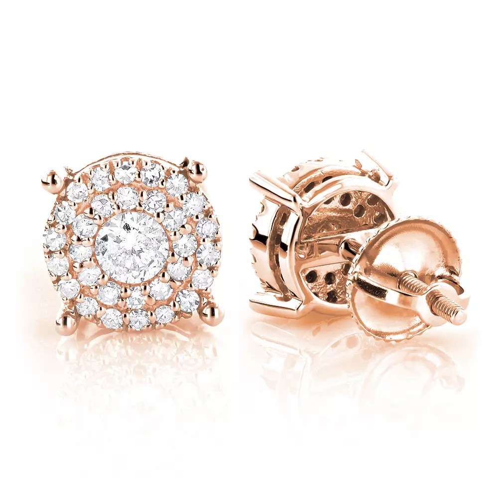 【貨物輸送無料】14K 14金 サクラ色ゴールド ラウンド 金剛石 スタッド ピアス 0.6 シングル JOERODEO 【JACOB＆CO ジェイコブ アンド コー/Aqua Master アクアマスター/Joe Rodeo ジョーロデオ 定まり品売りわたす店】