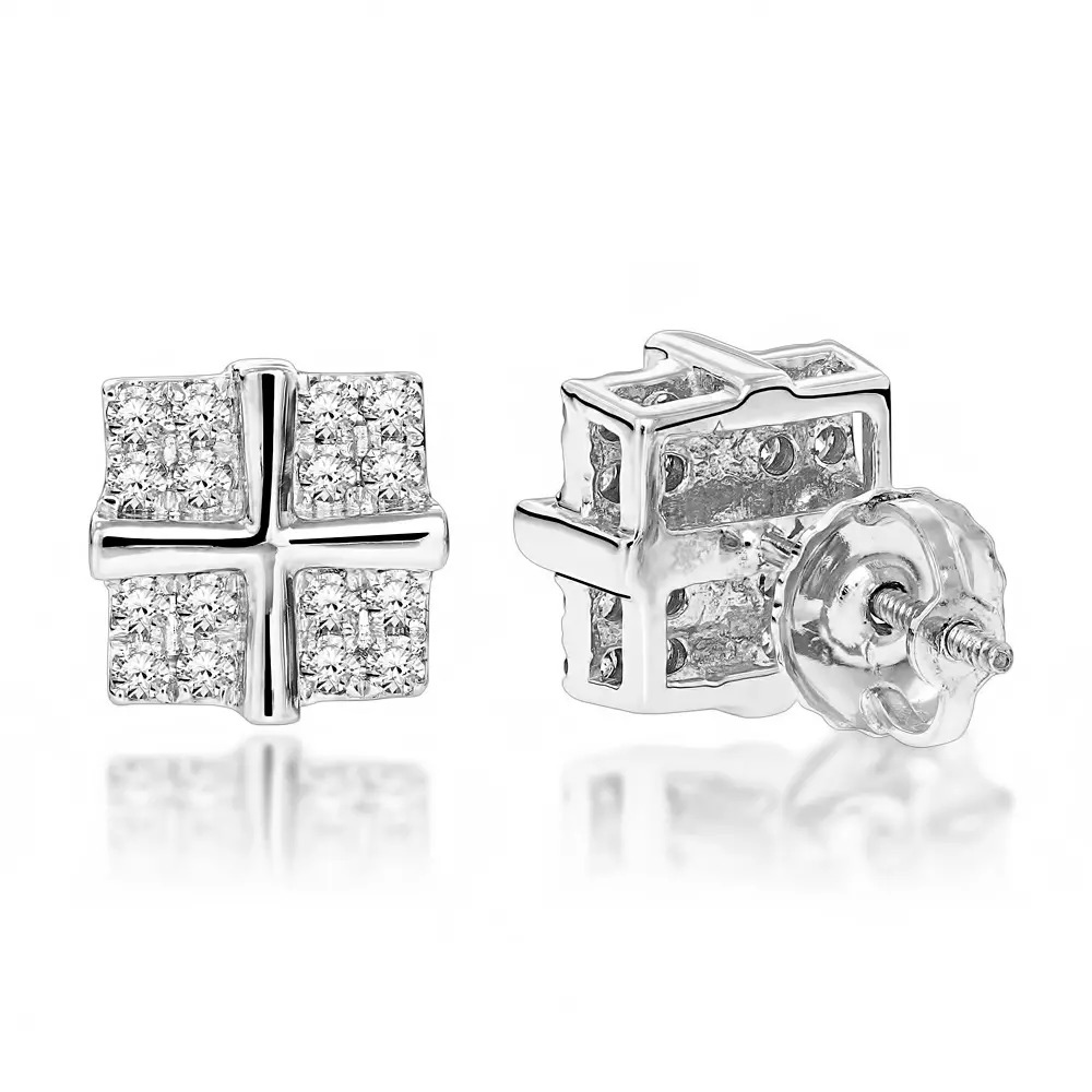 【送料無料】14K 14金 ホワイトゴールド ラウンド ダイヤモンド スタッド ピアス 0.35 シングル JOERODEO 【JACOB＆CO ジェイコブ アンド コー/Aqua Master アクアマスター/Joe Rodeo ジョーロデオ 正規品販売店】