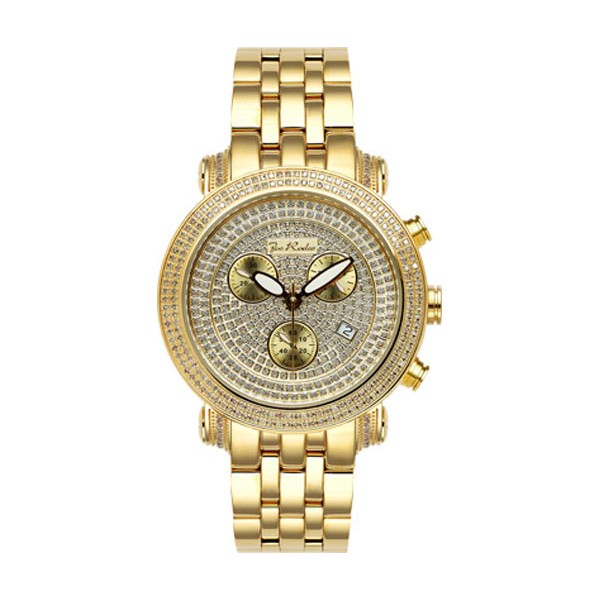 闇くん Joe Rodeo Classic JCL107 Mens 46MM Joe Rodeo Classic Black 3.50CT Diamond Watch JCL