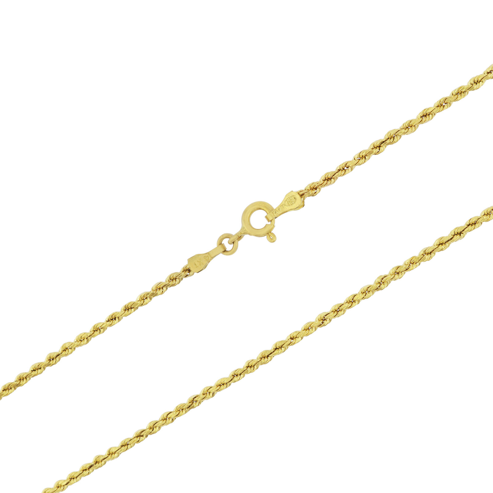 14K イエローゴールド ロープチェーン 約2mm 約17cm ネックレス ブレスレット JOERODEO