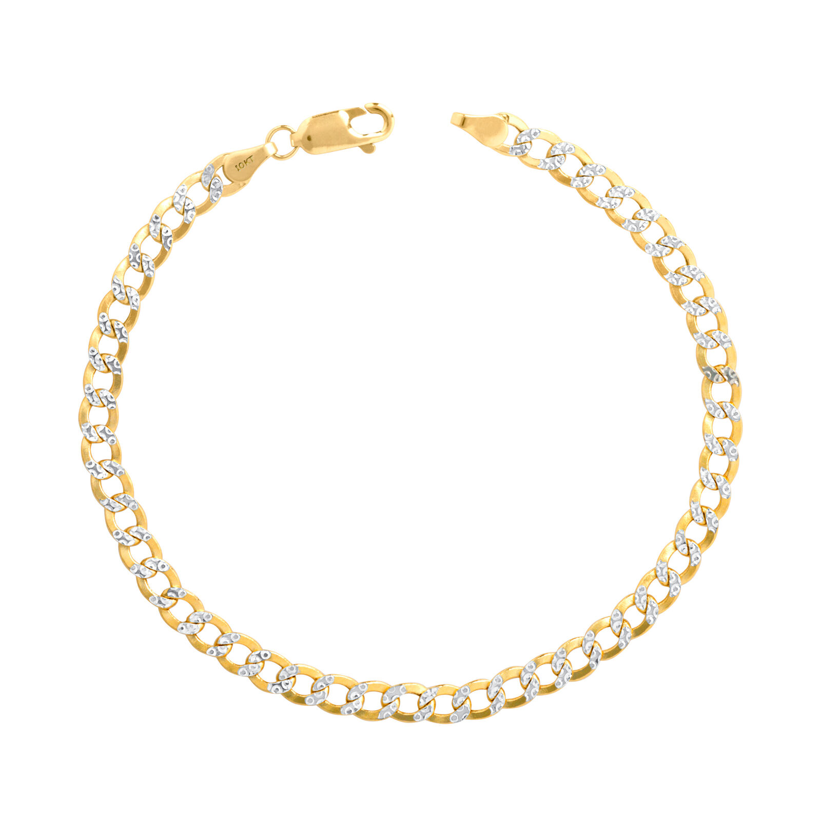 【送料無料】10K イエローゴールド キューバンチェーン 約4.5mm 約18cm ネックレス ブレスレット JOERODEO 【JACOB＆CO ジェイコブ アンド コー/Aqua Master アクアマスター/Joe Rodeo ジョーロデオ/Techno by JPM テクノバイジェイピーエム 正規品販売店】