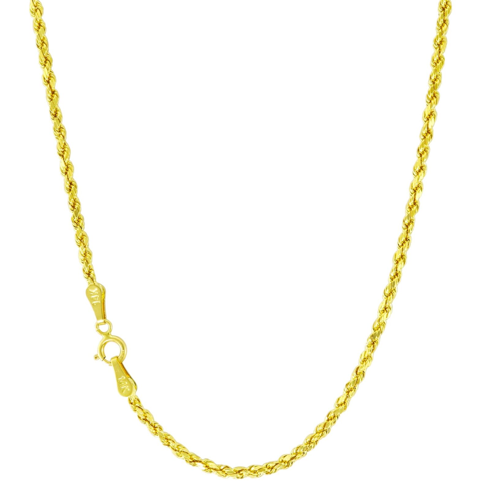 【送料無料】14K イエローゴールド ロープチェーン 約2mm 約40.5cm ネックレス ブレスレット JOERODEO 【JACOB＆CO ジェイコブ アンド コー/Aqua Master アクアマスター/Joe Rodeo ジョーロデオ/Techno by JPM テクノバイジェイピーエム 正規品販売店】