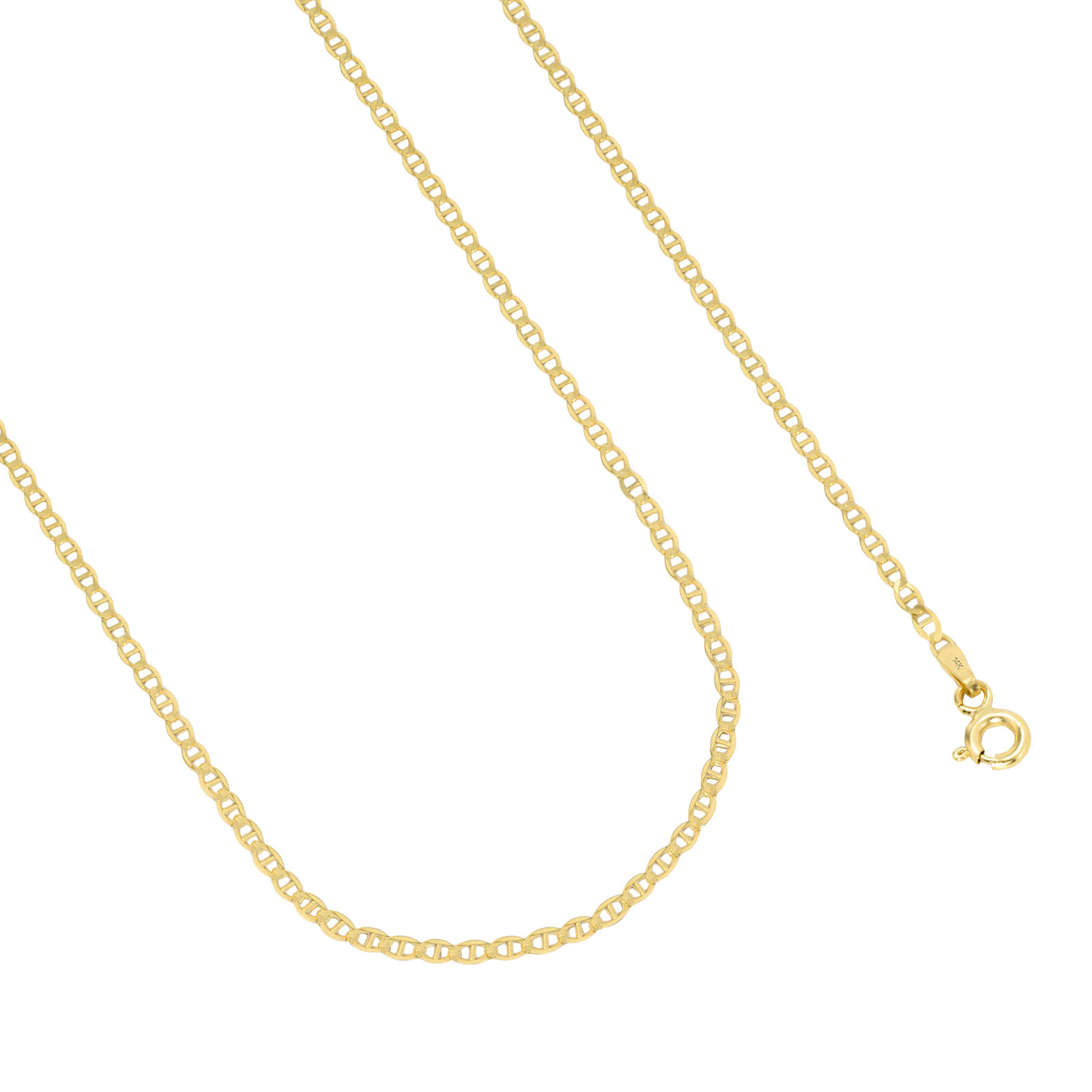 特別セール品 14K イエローゴールド マリーナチェーン 約2.3mm 約60cm ネックレス ブレスレット JOERODEO 