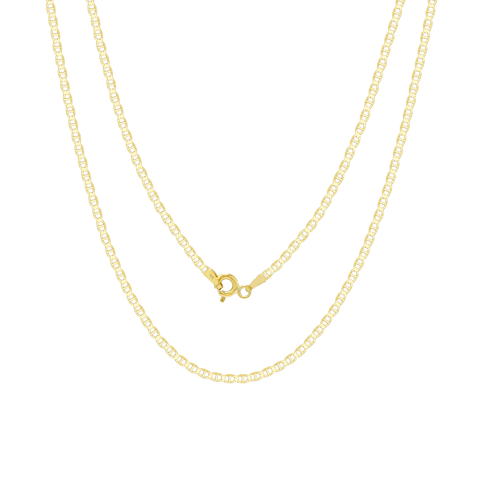 【送料無料】14K イエローゴールド マリーナチェーン 約2.3mm 約45.5cm ネックレス ブレスレット JOERODEO 【JACOB＆CO ジェイコブ アンド コー/Aqua Master アクアマスター/Joe Rodeo ジョーロデオ/Techno by JPM テクノバイジェイピーエム 正規品販売店】