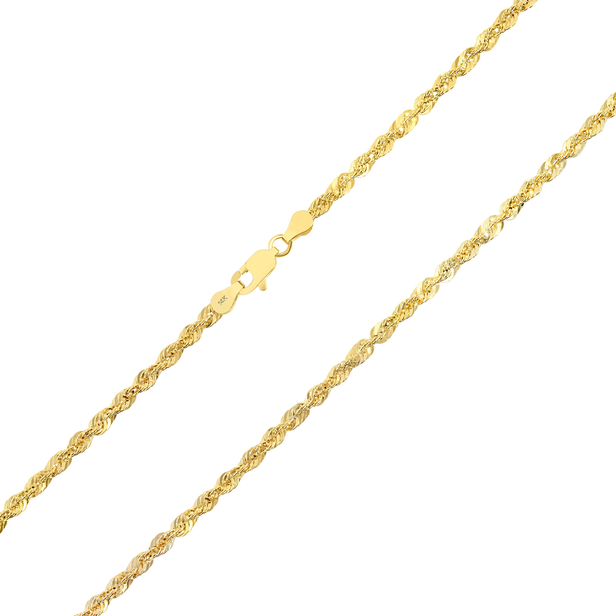 【送料無料】14K イエローゴールド ロープチェーン 約3mm 約61cm ネックレス ブレスレット JOERODEO 【JACOB＆CO ジェイコブ アンド コー/Aqua Master アクアマスター/Joe Rodeo ジョーロデオ/Techno by JPM テクノバイジェイピーエム 正規品販売店】