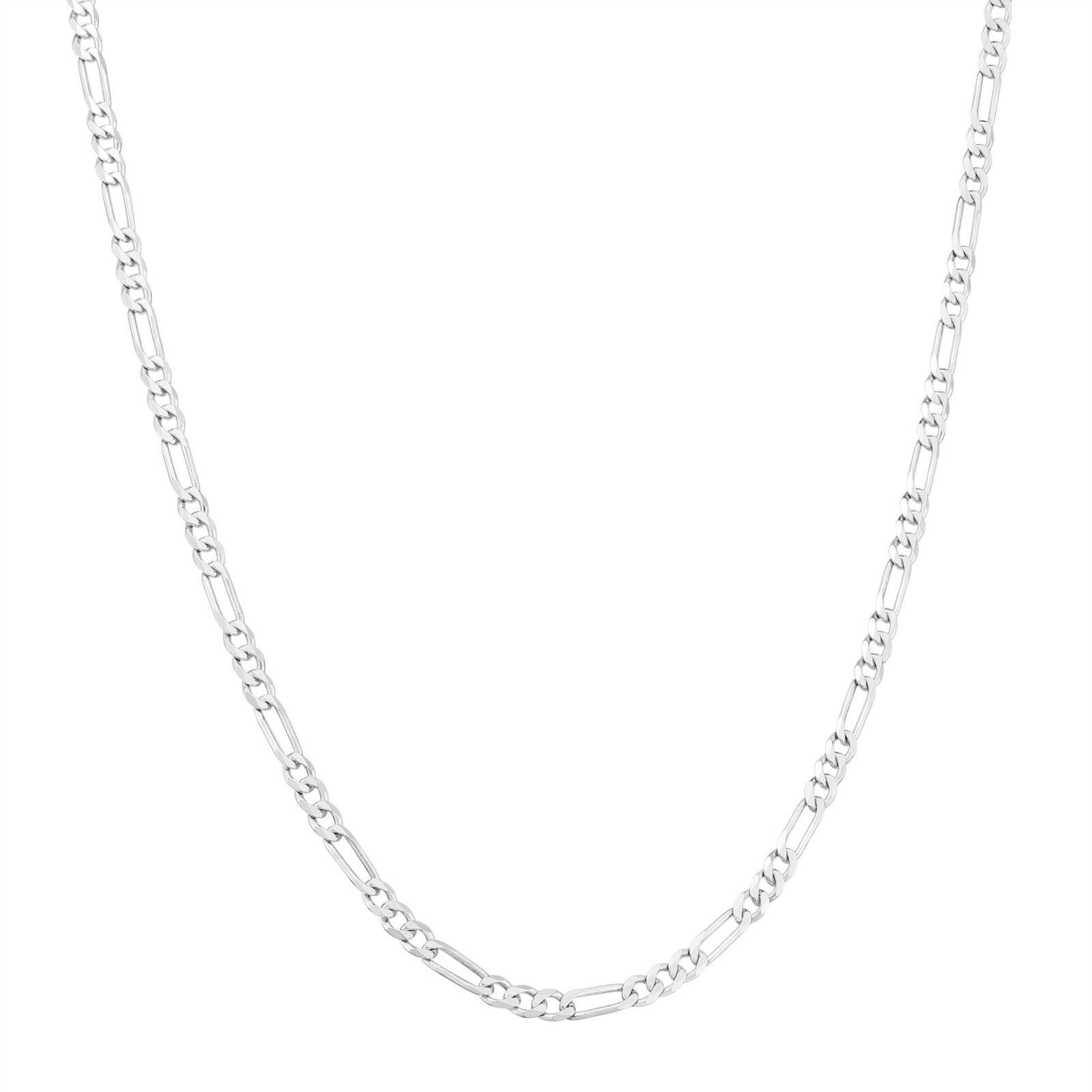 【送料無料】14K ホワイトゴールド フィガロチェーン 約3mm 約45.5cm ネックレス ブレスレット JOERODEO 【JACOB＆CO ジェイコブ アンド コー/Aqua Master アクアマスター/Joe Rodeo ジョーロデオ/Techno by JPM テクノバイジェイピーエム 正規品販売店】