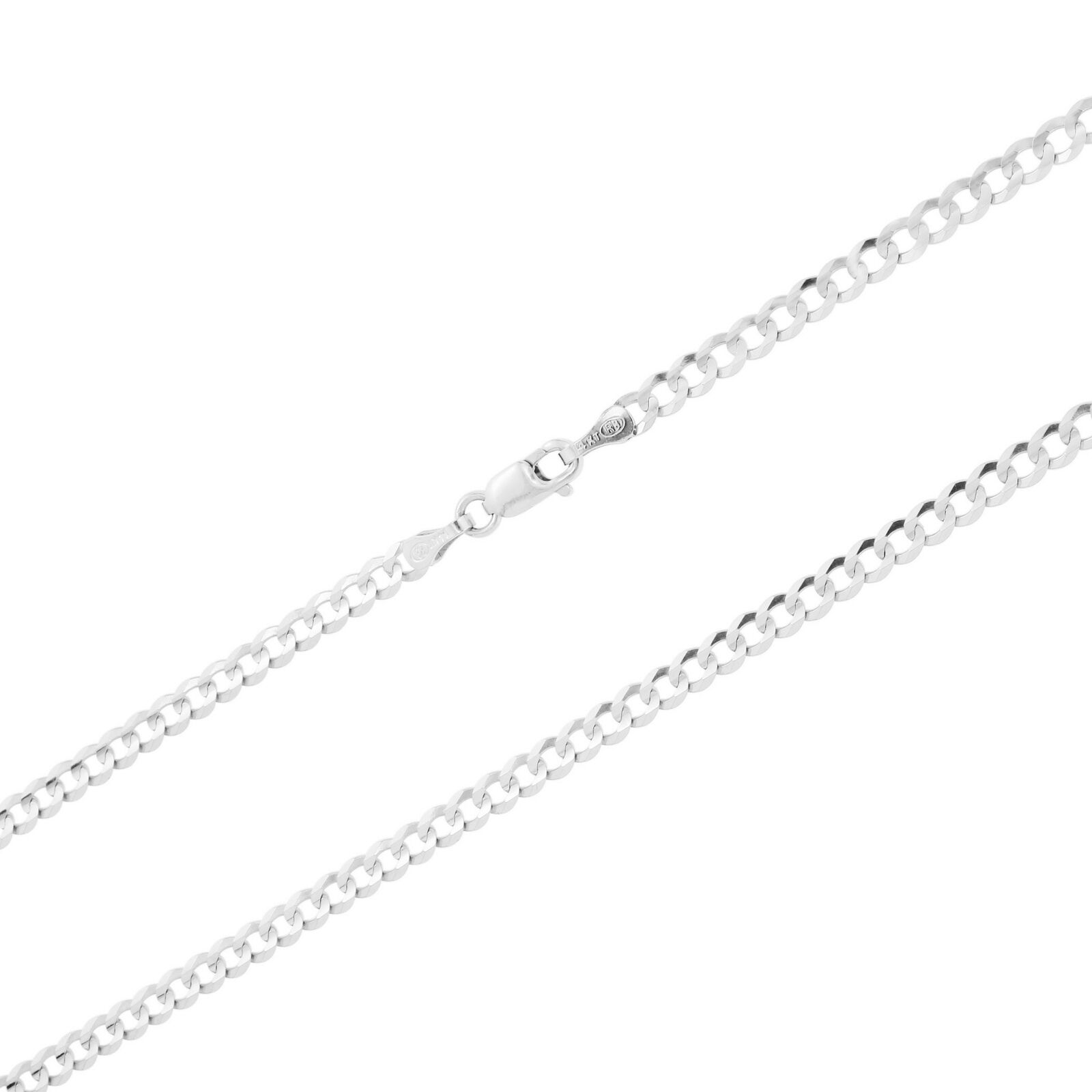 【送料無料】14K ホワイトゴールド キューバンチェーン 約3mm 約55cm ネックレス ブレスレット JOERODEO 【JACOB＆CO ジェイコブ アンド コー/Aqua Master アクアマスター/Joe Rodeo ジョーロデオ/Techno by JPM テクノバイジェイピーエム 正規品販売店】