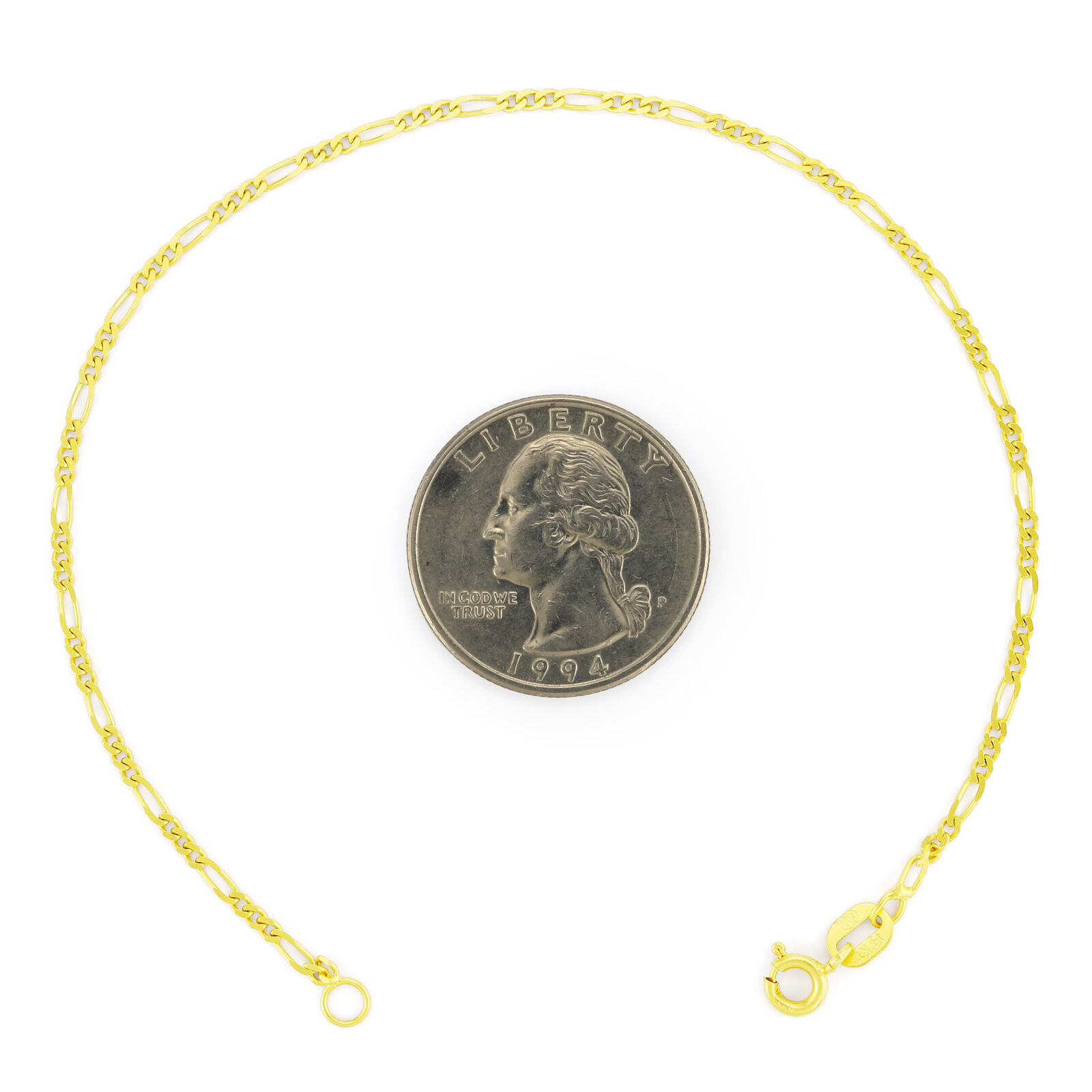【送料無料】14K イエローゴールド フィガロチェーン 約2.25mm 約23cm ネックレス ブレスレット JOERODEO 【JACOB＆CO ジェイコブ アンド コー/Aqua Master アクアマスター/Joe Rodeo ジョーロデオ/Techno by JPM テクノバイジェイピーエム 正規品販売店】