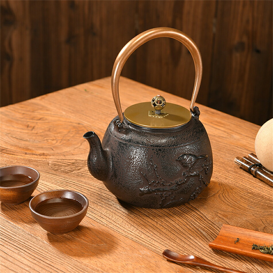 楽天市場】鉄瓶 鉄やかん 鉄びん 鉄分補給 ティー用品 煮茶壷 茶道具