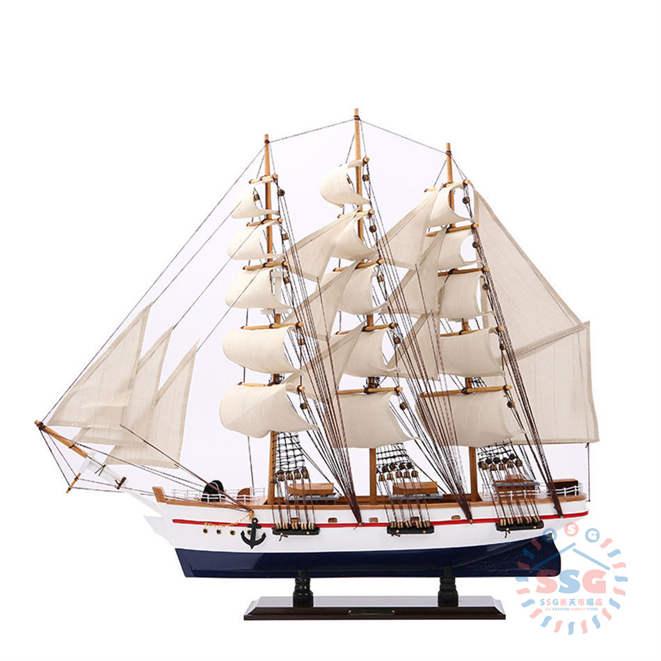 帆船模型 完成品 木製帆船模型   置物   木製工芸品    装飾贈答品   家装オフィス置物  工芸船  手工芸品   松木製     地中海風    長さ50/60/68CM
