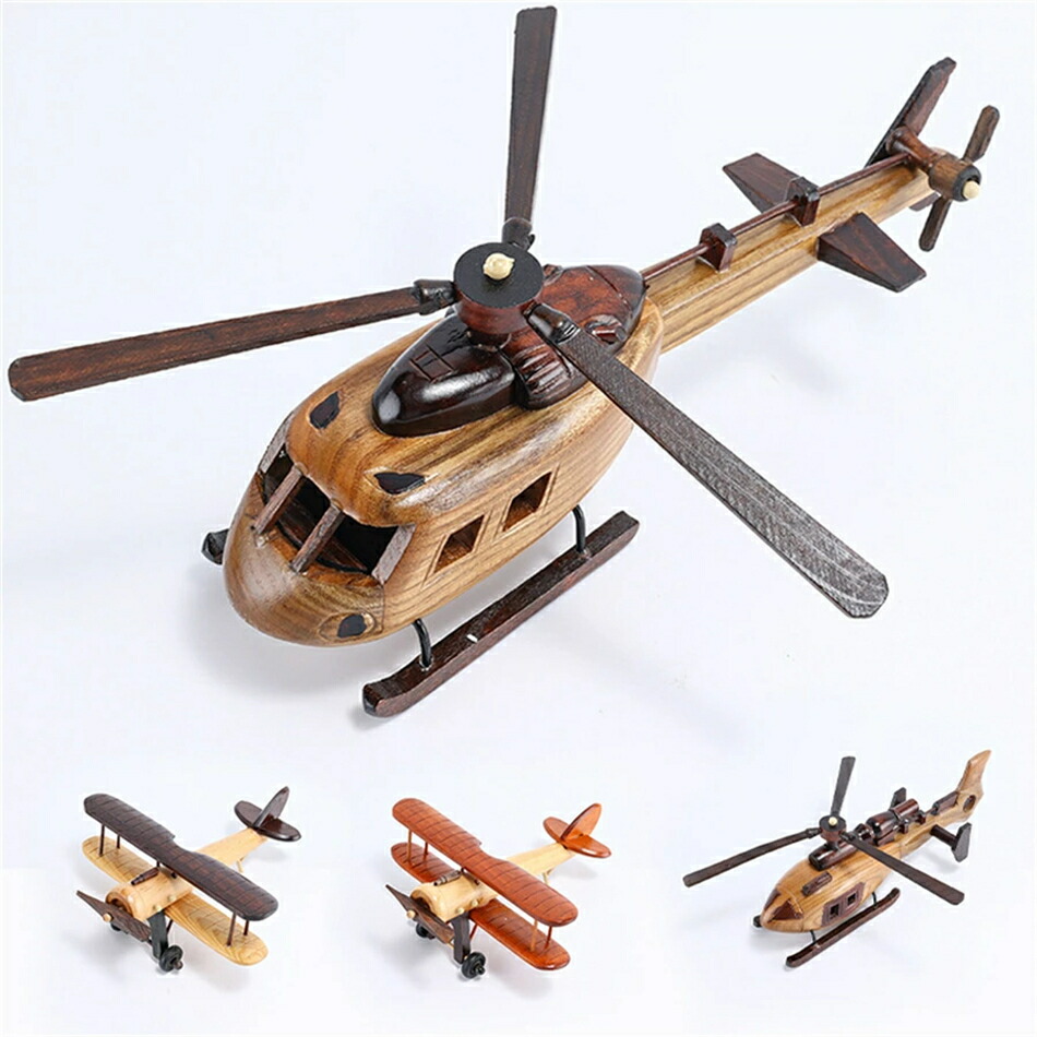 ヴィンテージ　アンティーク　木製飛行機　パイロット　プロペラ付　置物 アンティーク雑貨｜インテリア｜飛行機・オーナメント・置物｜真鍮