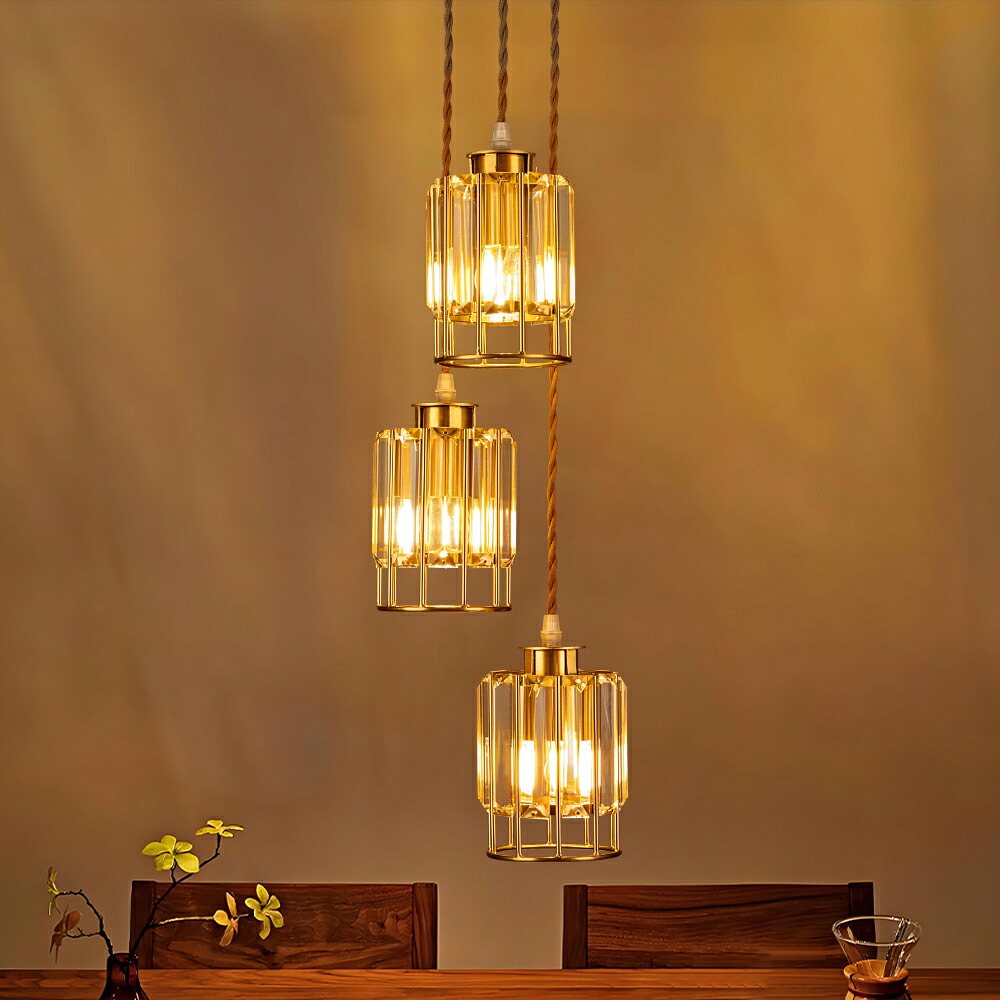 楽天市場】シーリングライト ガラス 3灯 LED ペンダントライト