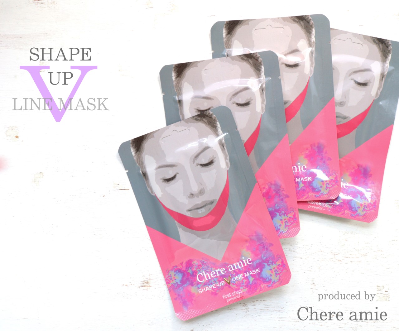 楽天市場 Chere Amie Shape Up V Mask シェールアミーvマスク 1パック 1回分 シェイプアップマスク 30分で簡単小顔実感 即効小顔 お試し価格 顔痩せマスク お顔のダイエット Chereamie