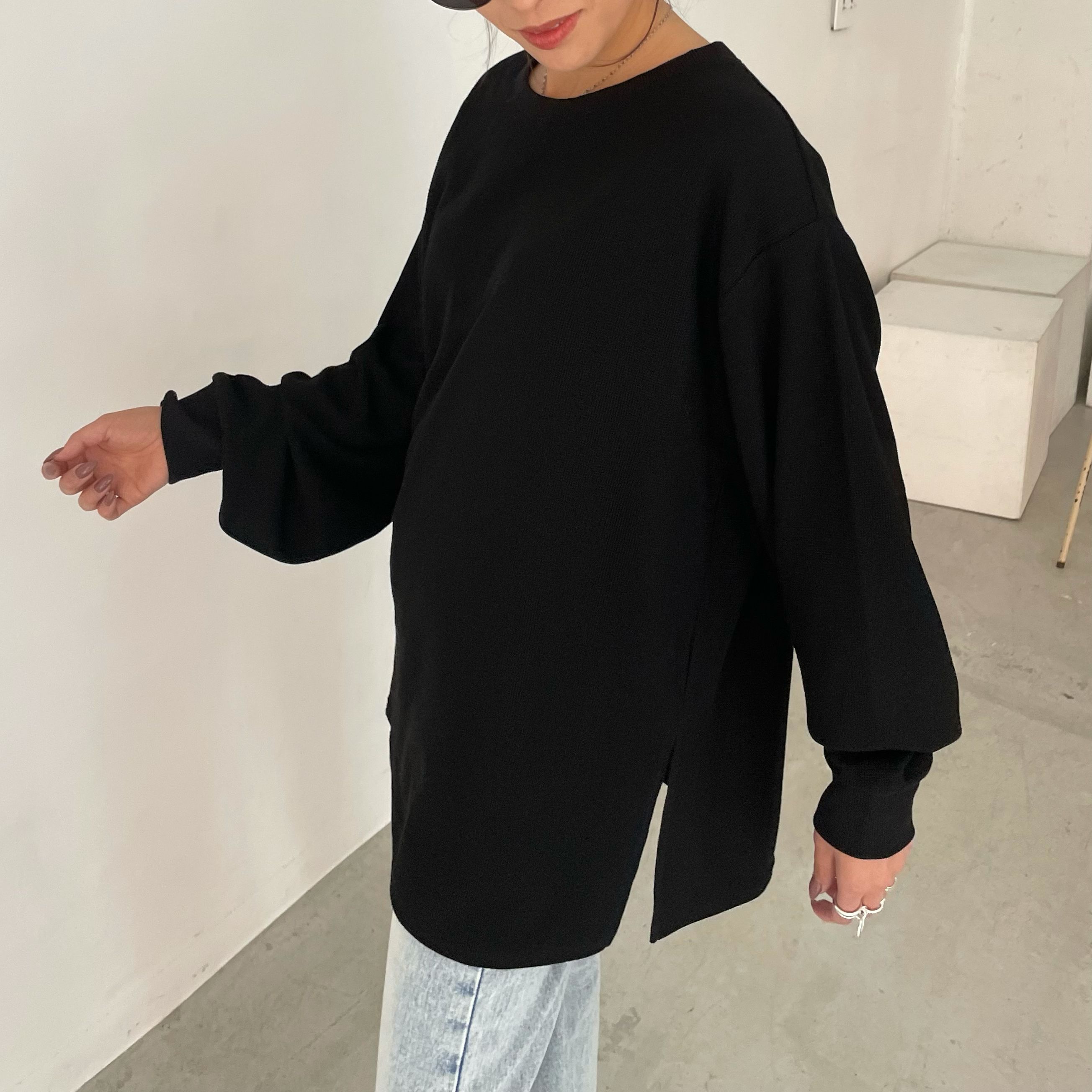 ワッフルTシャツ(Original) 長袖 ロンT CHERI 送料無料 セットアップ 