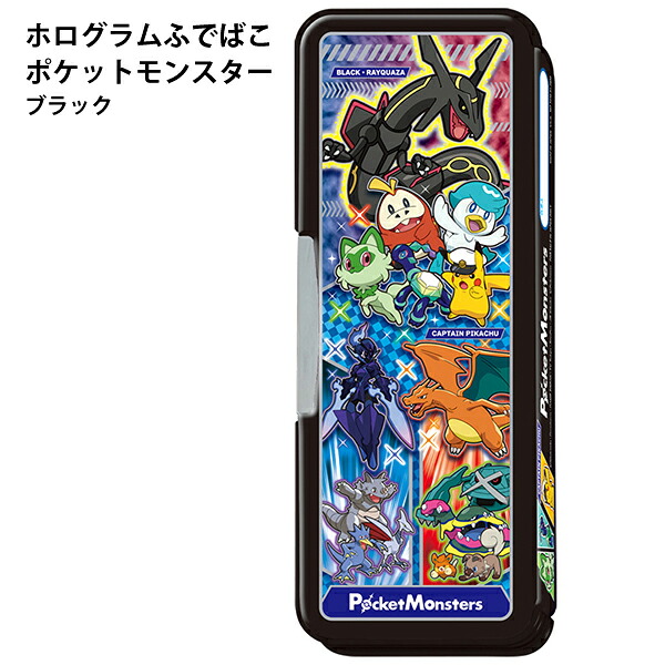 Pencil case Pokémon black 184591 hologram bubble pen case Showa notebook [st1165]