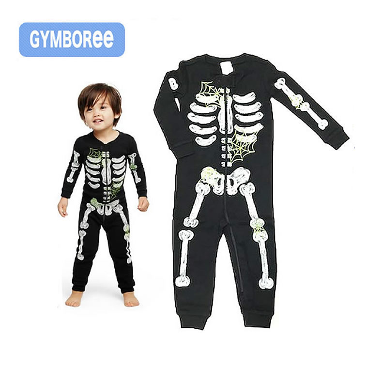 ハロウィン コスチューム 骨 カバーオール スケルトン ジンボリー 男の子用 女の子用 子供用 キッズ用 赤ちゃん用 110cm 95cm 90cm 100cm Gymboree 2 人気ブランドを ベビー用